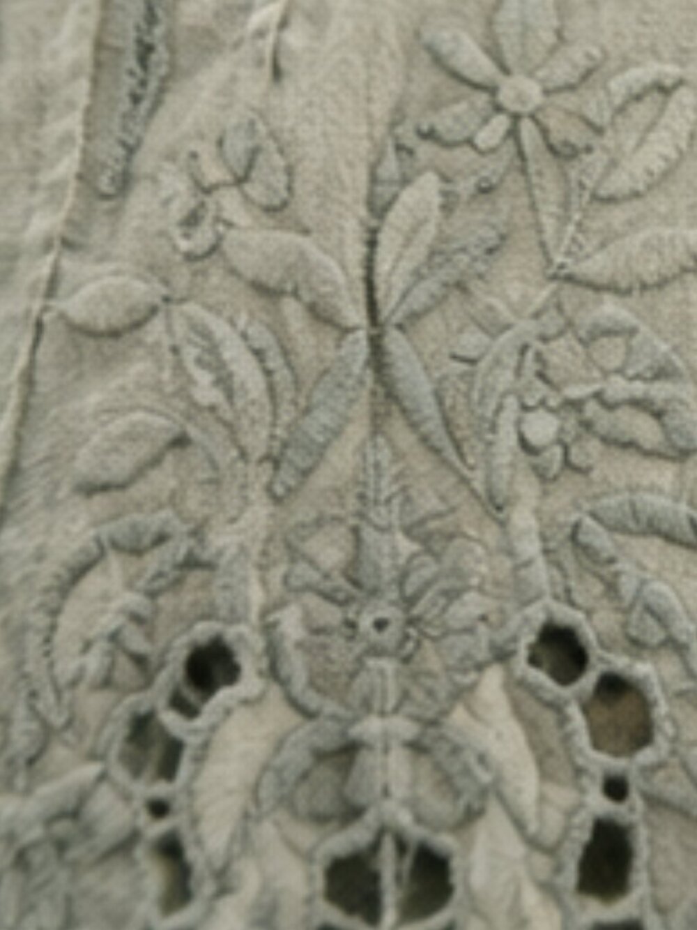 Sundance Prairie Chic Nostalgia Sage Embroidered Pintuck Lace Boho Blouse PM - Picture 9 of 9